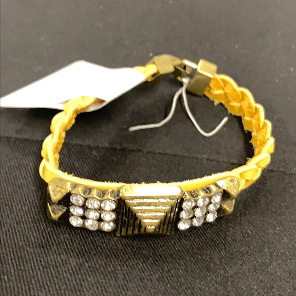 Braided leather bracelet